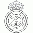 Coloriage ecusson club Real Madrid