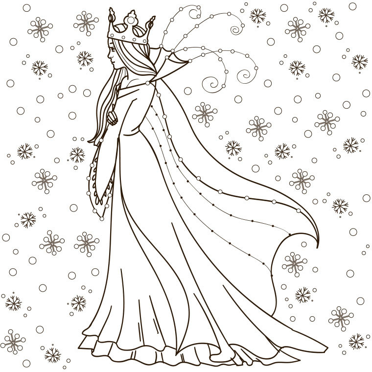 coloriage de la reine des neiges a imprimer gratuit
