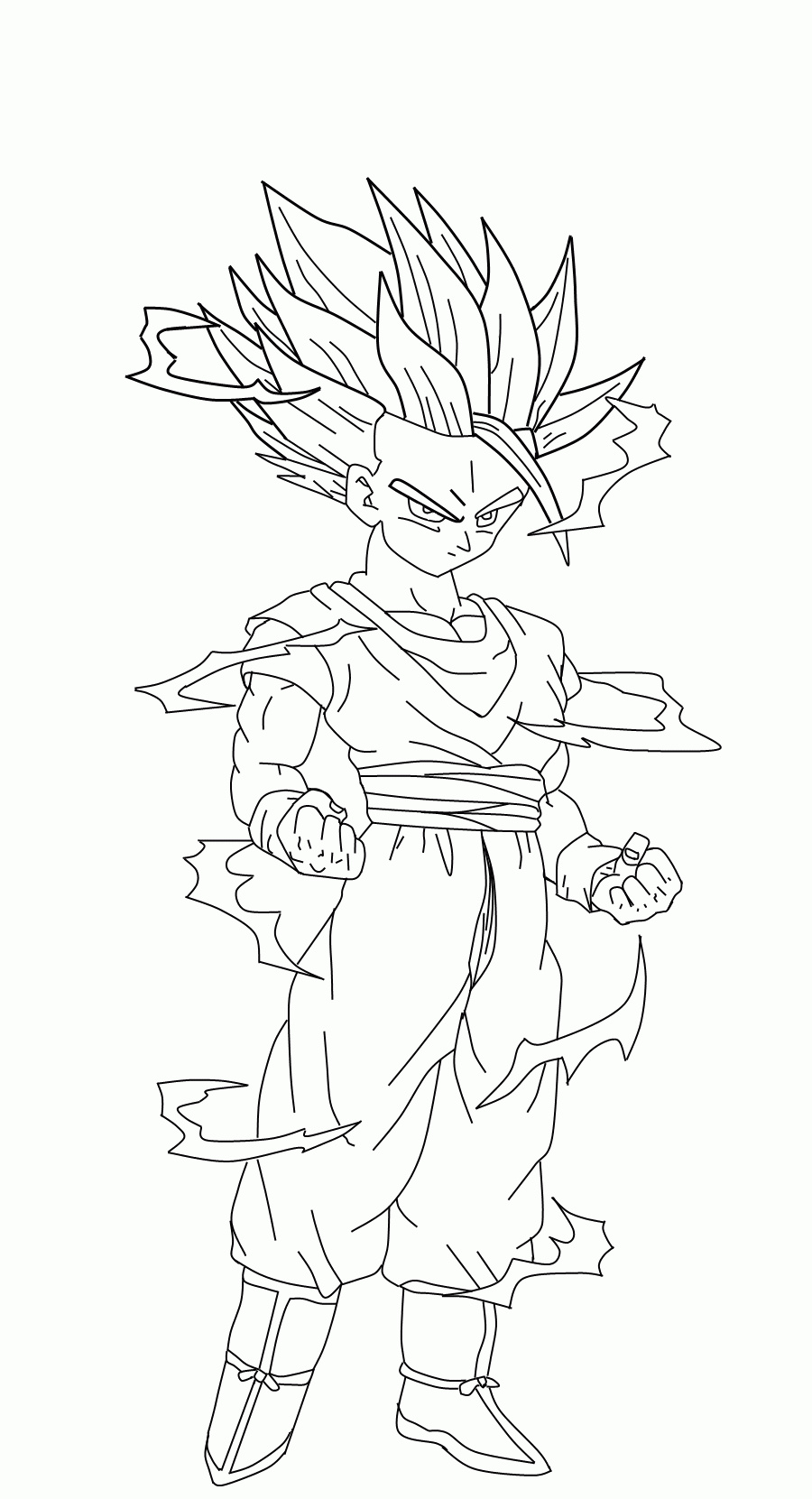 dbz coloring pages gohan