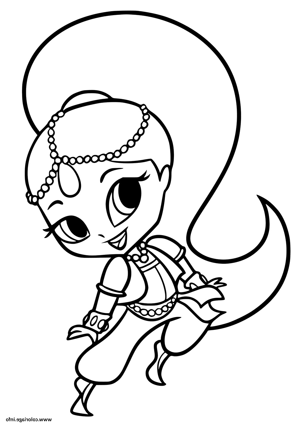shimmer et shine to colour shimmer coloriage