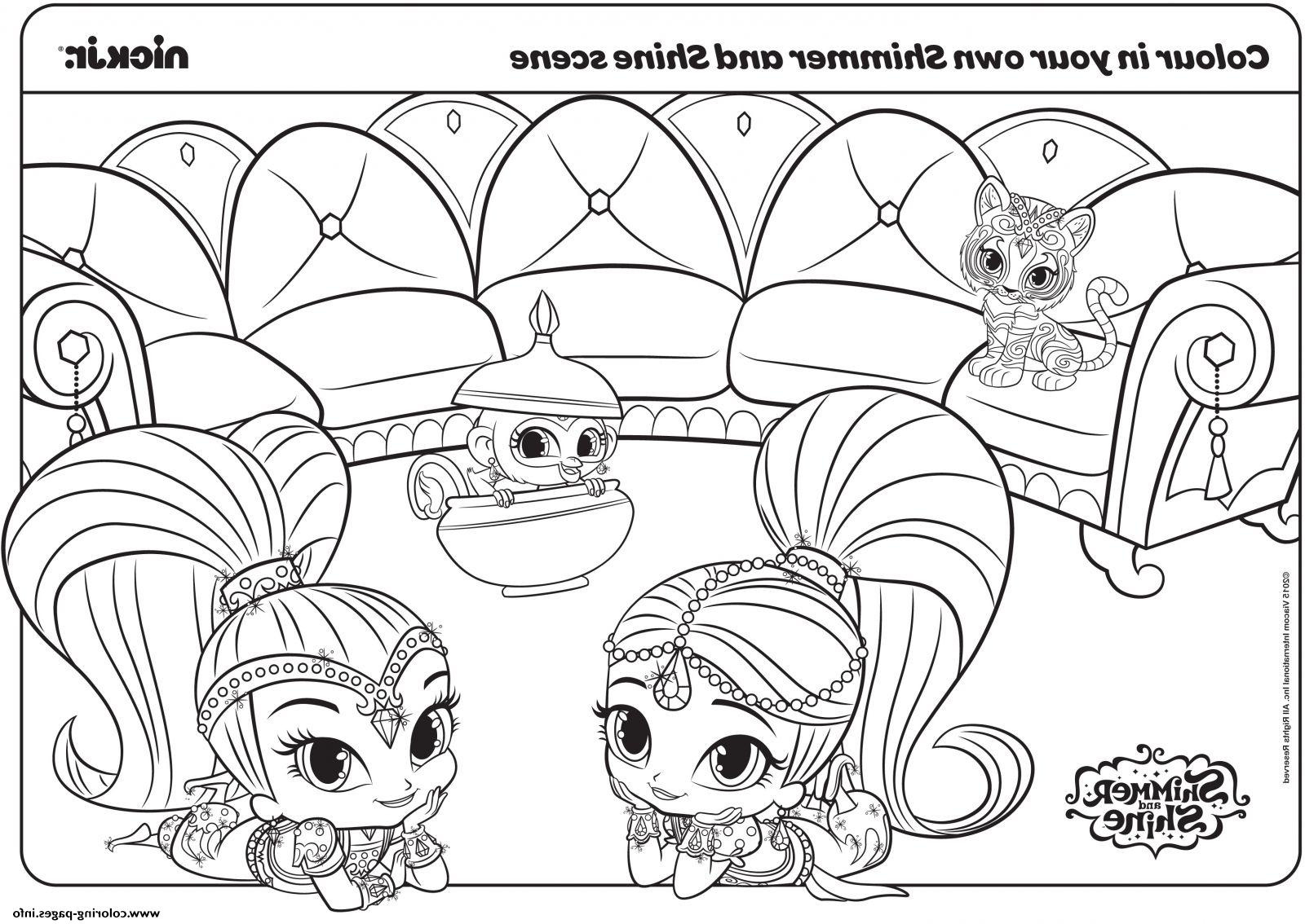 new shimmer and shine printable coloring pages book