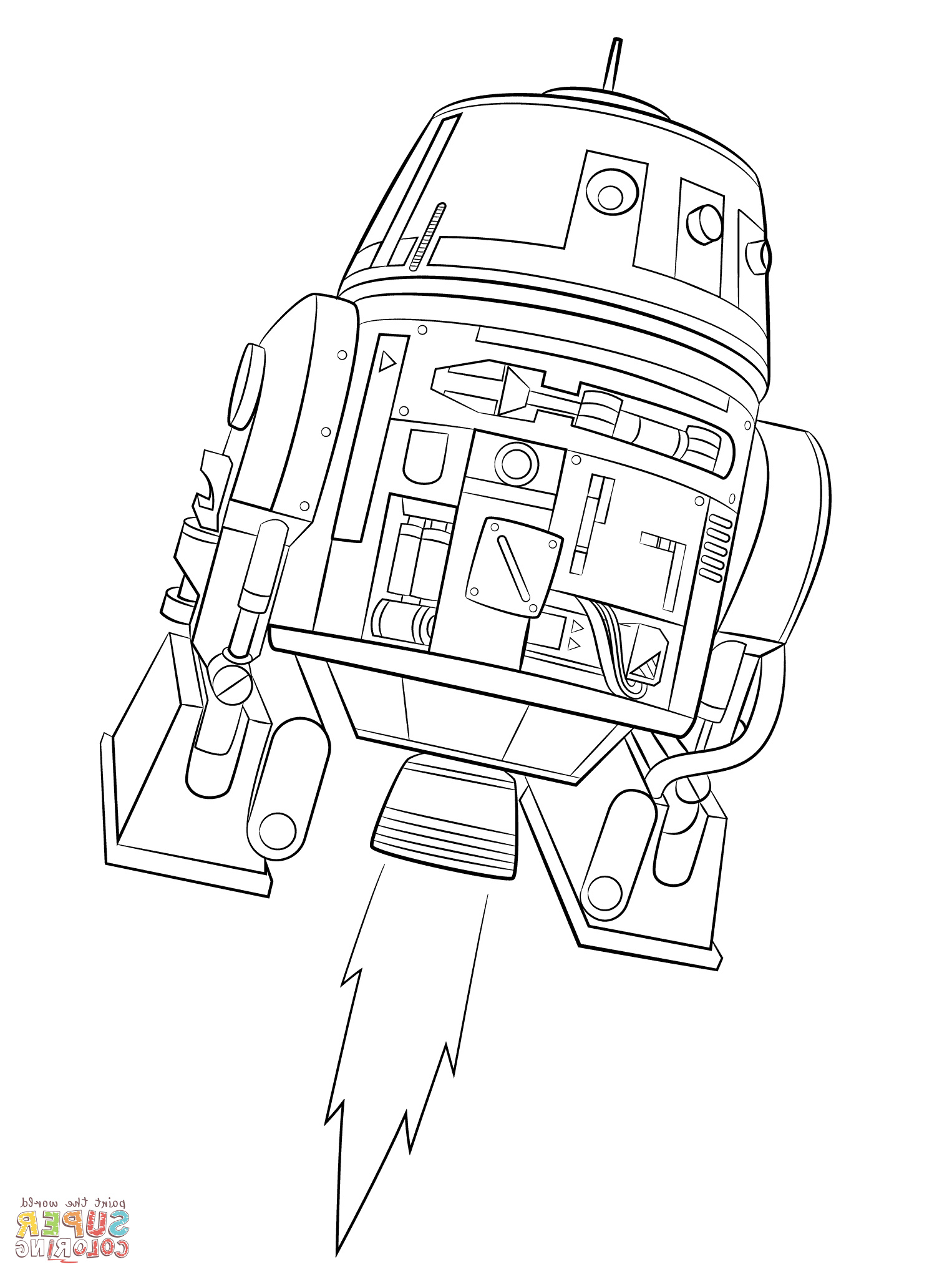 coloriage droide star wars