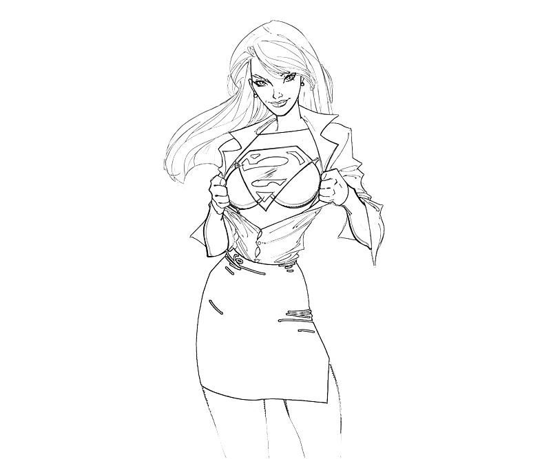 coloring pages supergirl
