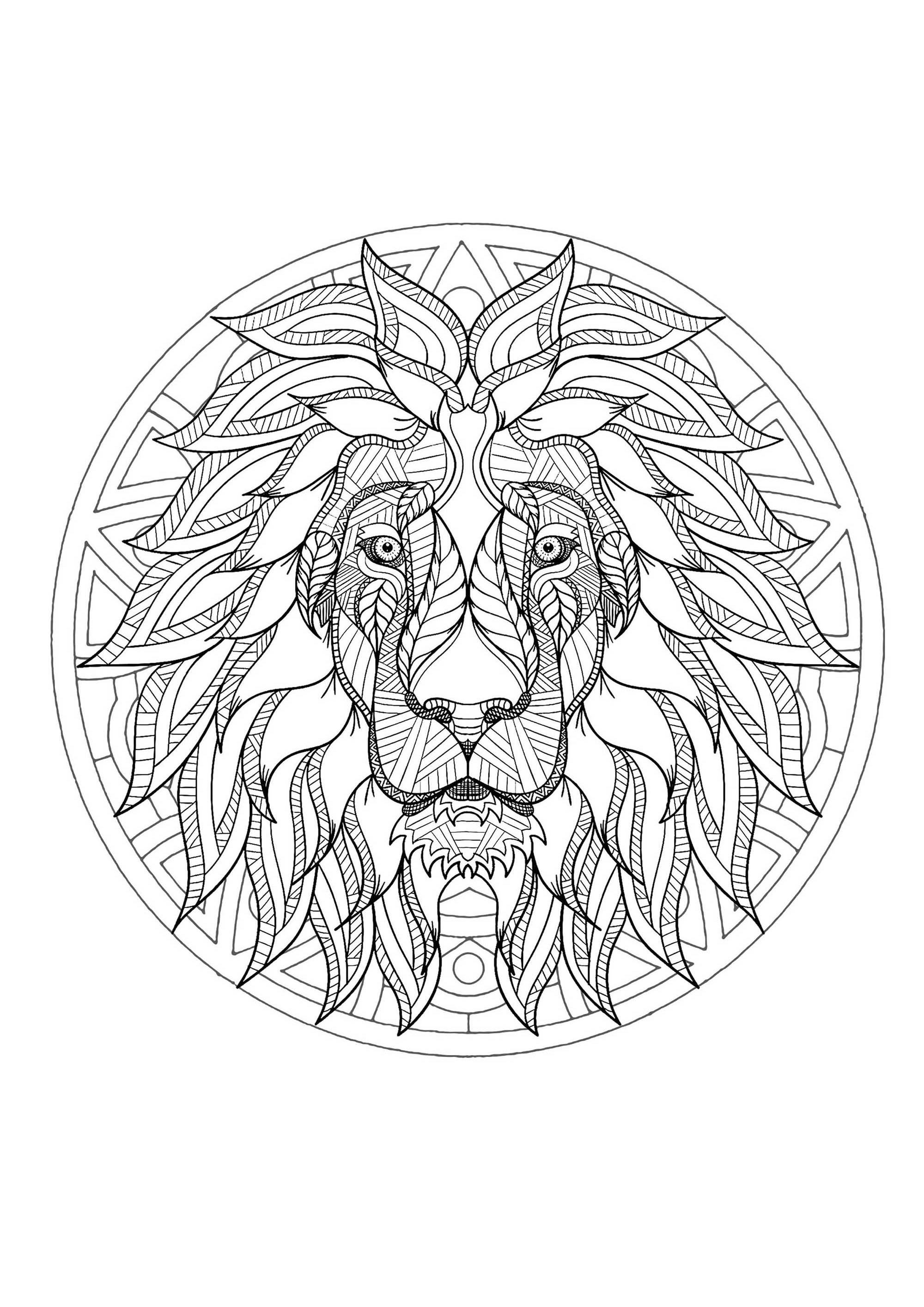 image=mandalas coloriage mandala tete lion 3 1