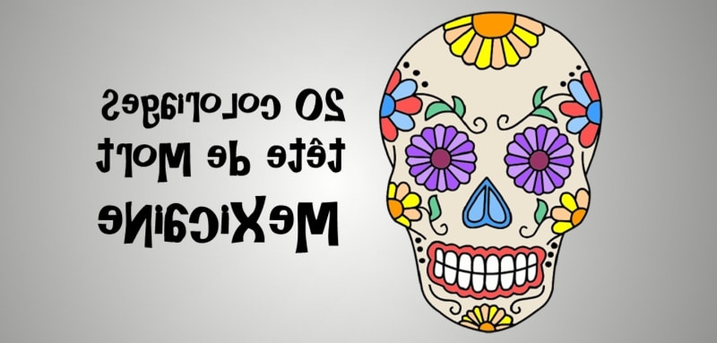 coloriage tete de mort mexicaine 20 dessins