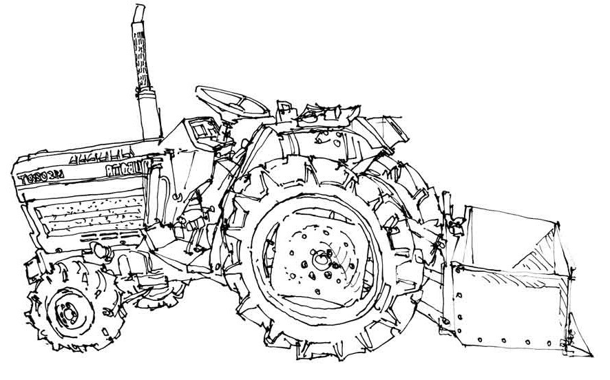 kleurplaat tractor claas