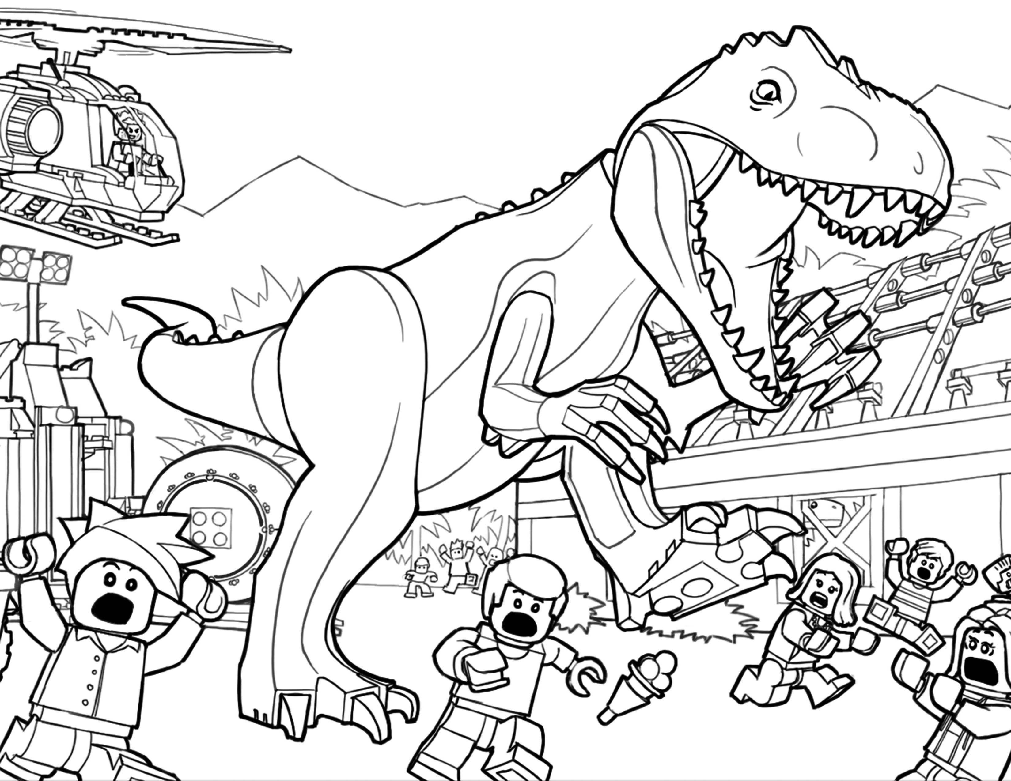 trex coloring pages