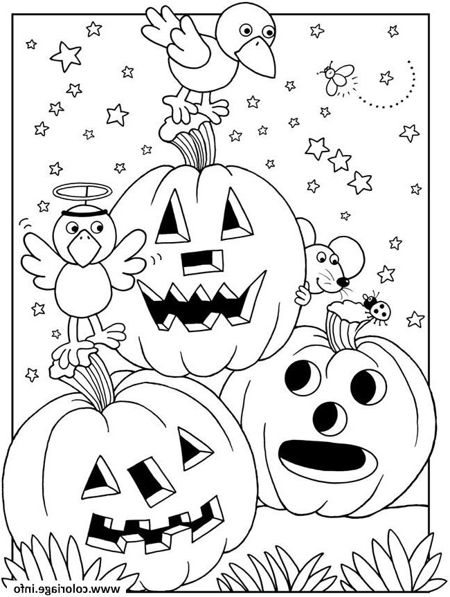 halloween maternelle facile citrouilles coloriage dessin