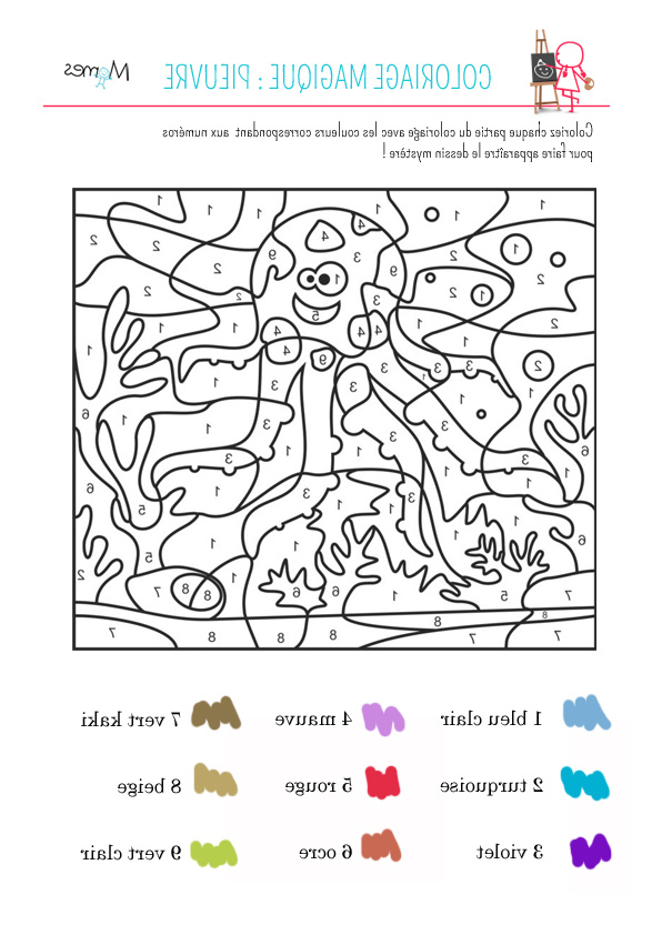Coloriage magique la pieuvre