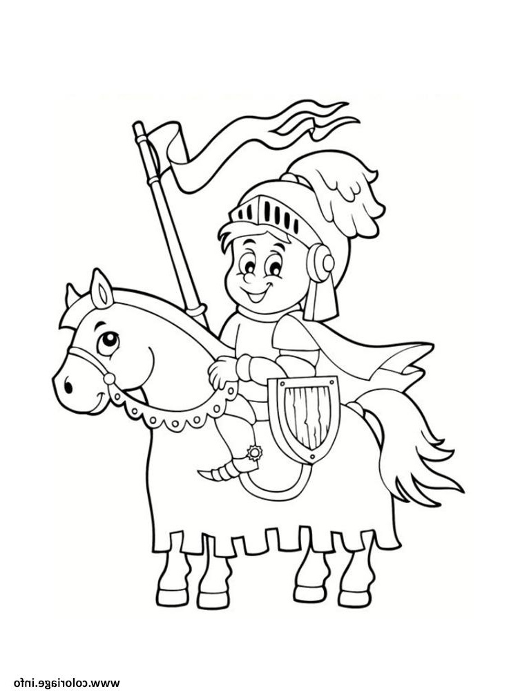 chevalier cheval coloriage