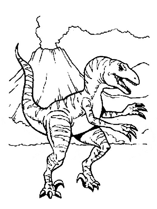 dessin de dinosaure a colorier