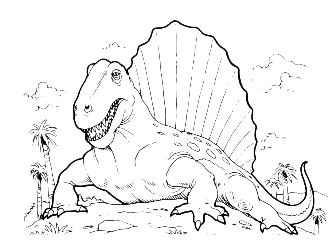 dessin colorier de dinosaure