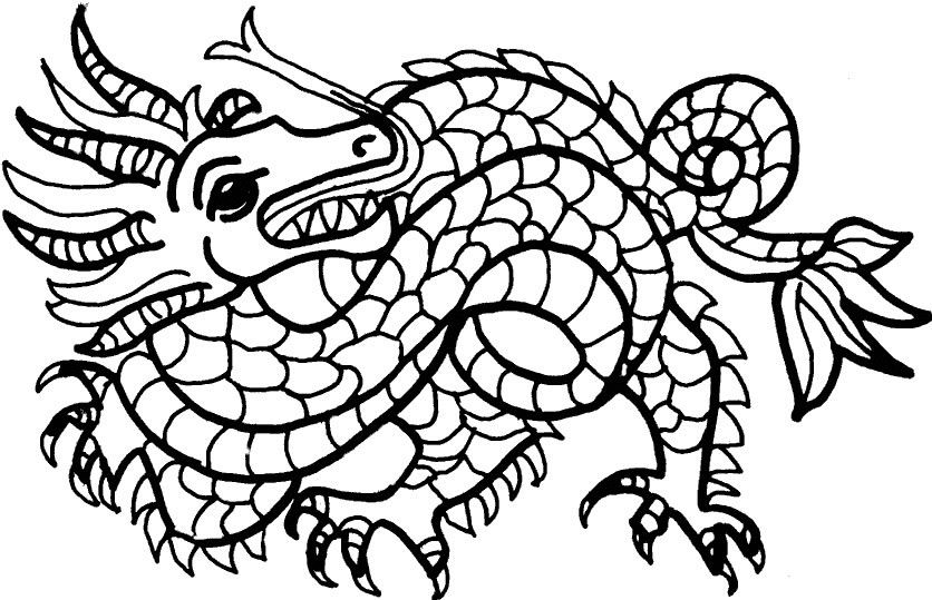 coloriage DragonsChinois 1