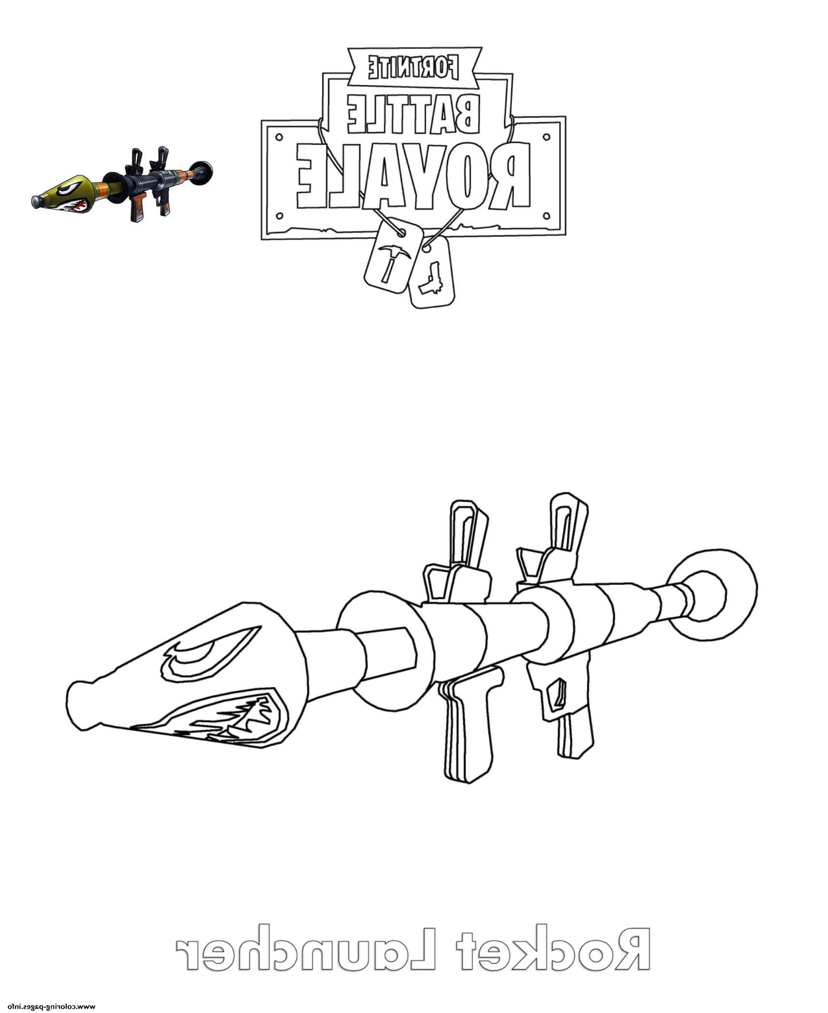 rocket launcher fortnite printable coloring pages book