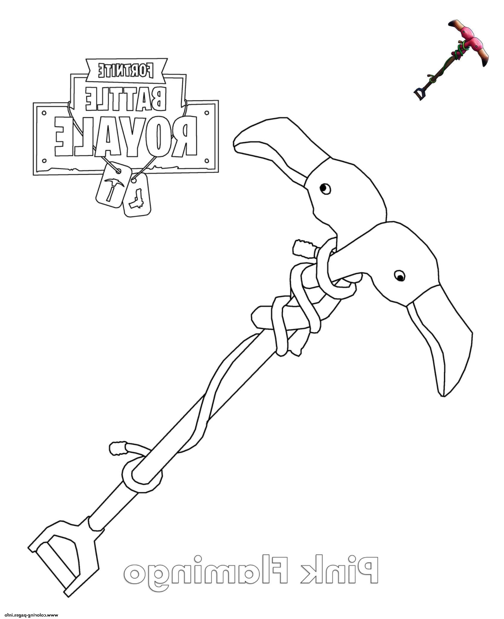 pink flamingo pickaxe fortnite printable coloring pages book