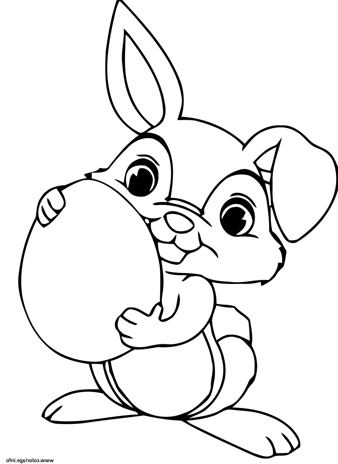 dessin de lapin maternelle coloriage