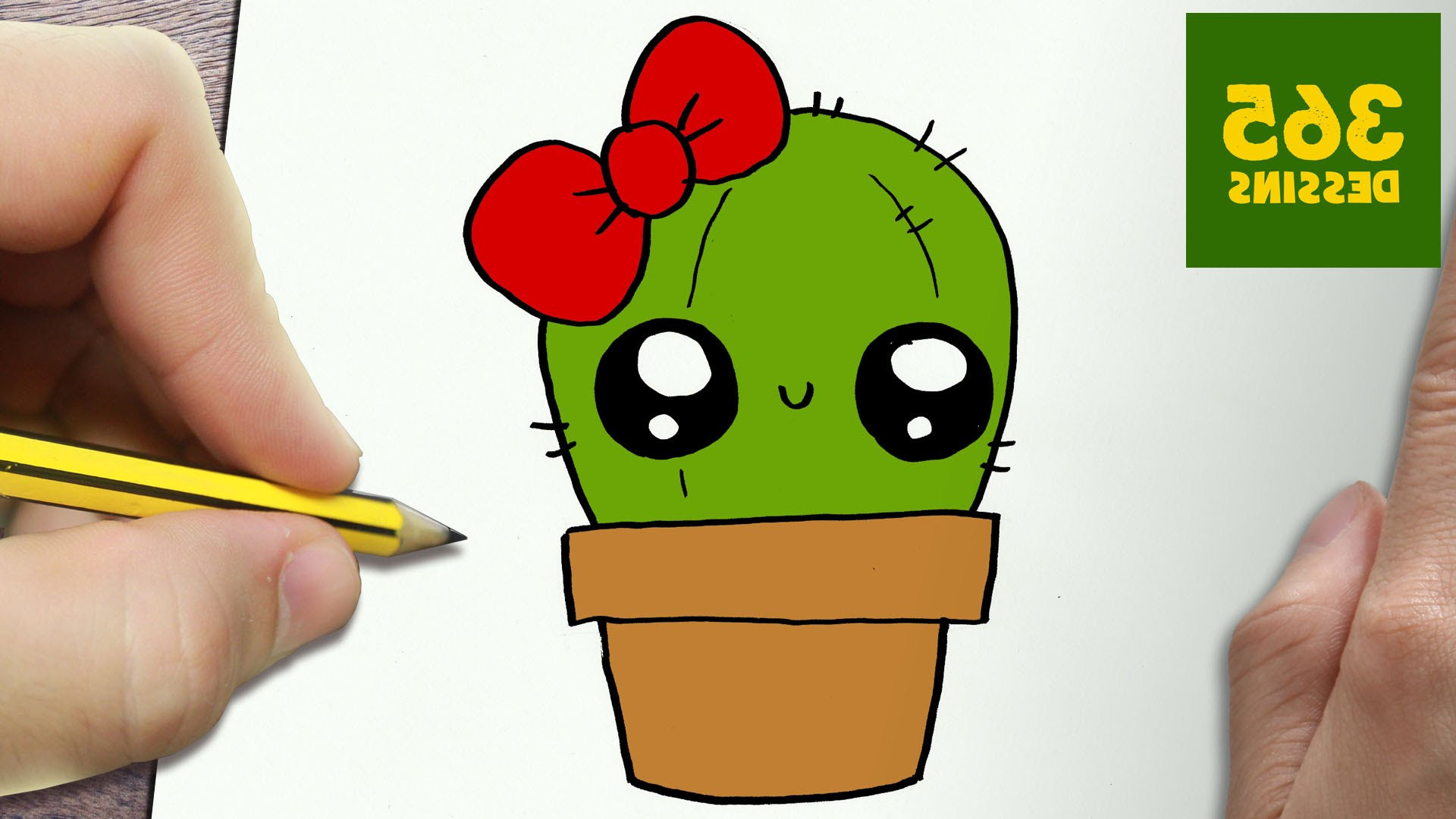 ment dessiner cactus kawaii tape par tape dessins