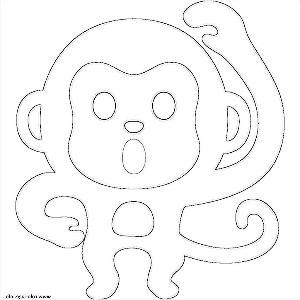 emoji singe coloriage