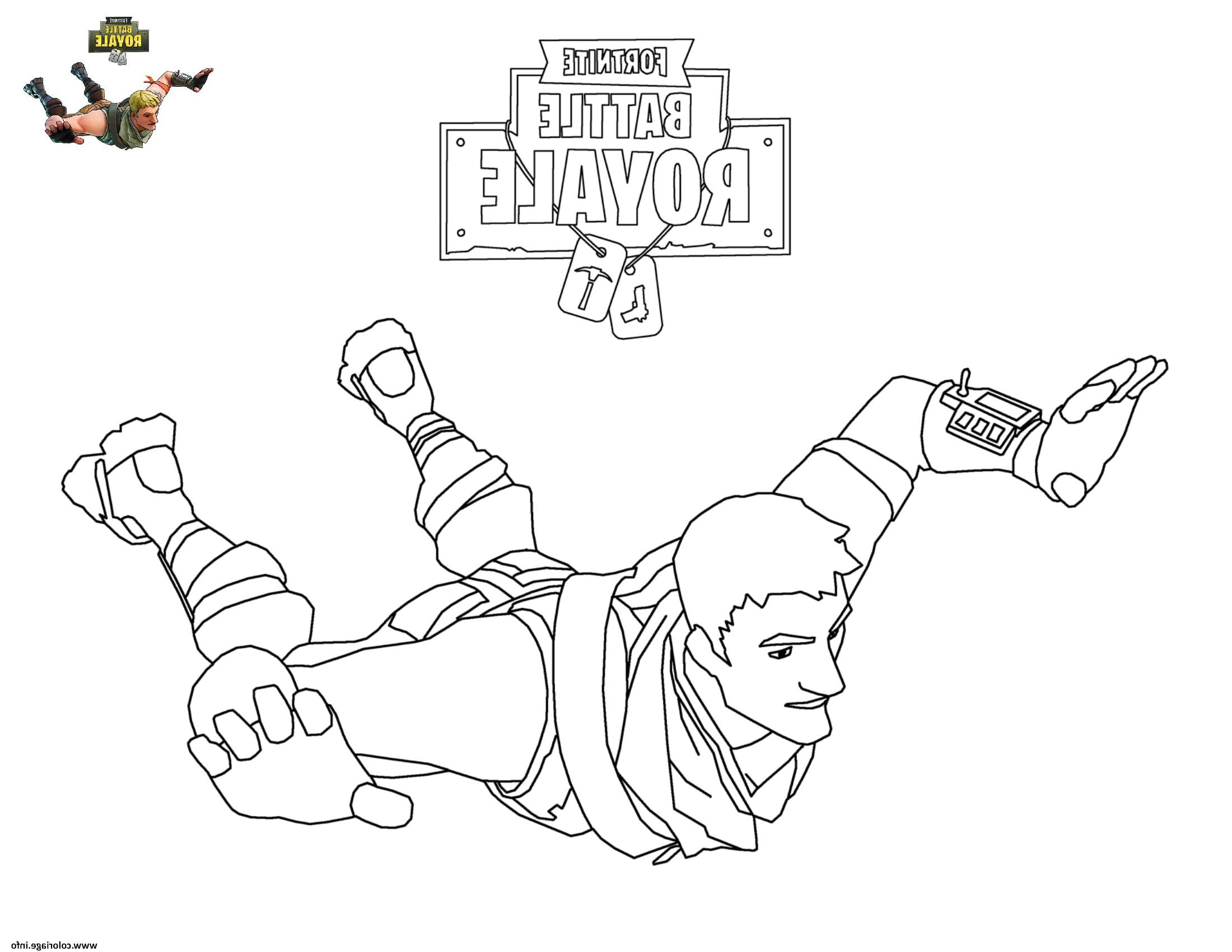 fortnite battle royale skydiving coloriage dessin