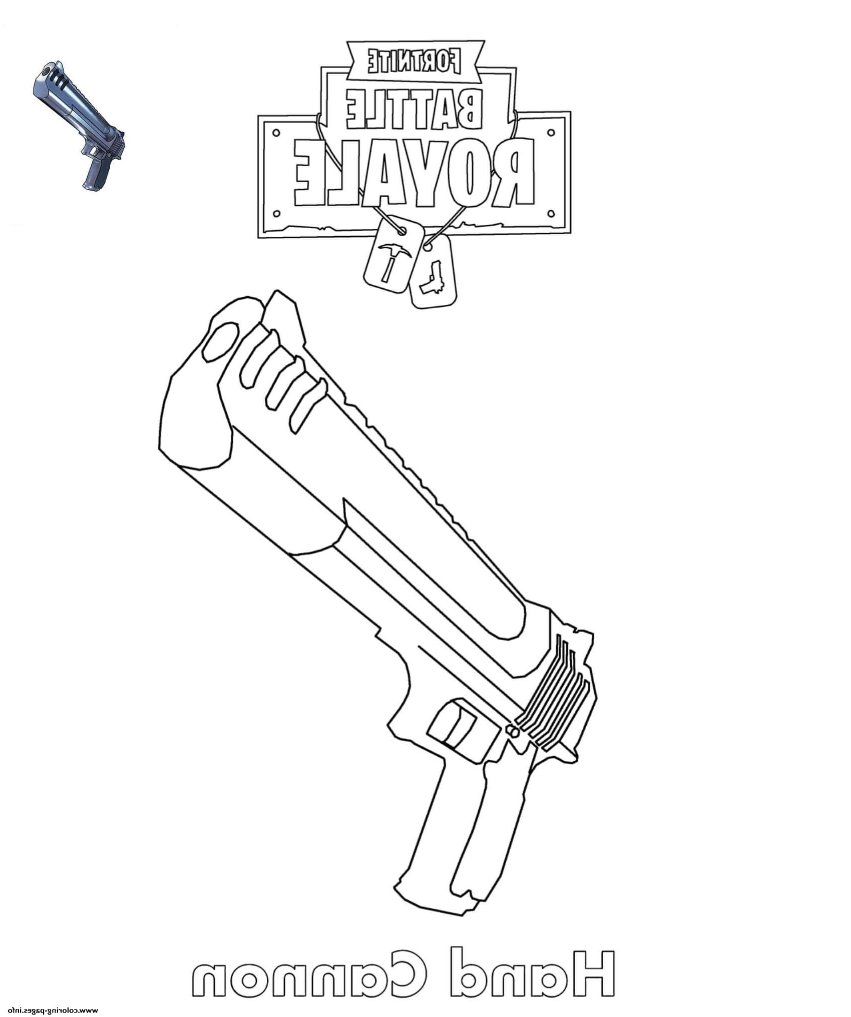 hand cannon fortnite battle royale printable coloring pages book