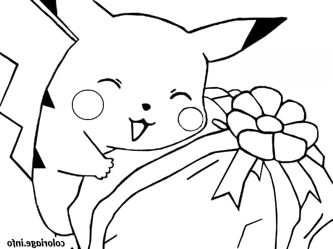 pokemon pikachu cadeau coloriage 8022