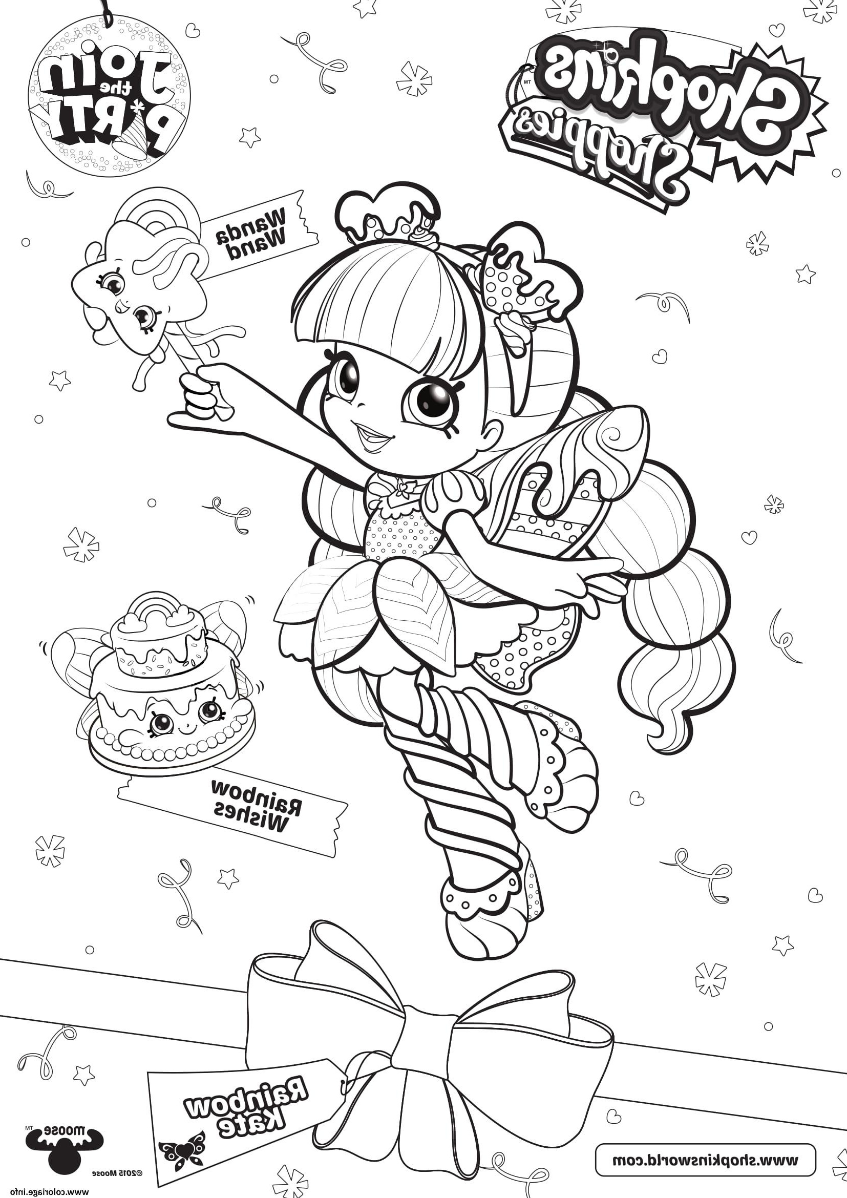 shopkins shoppies join the party wanda wand rainbow wishes coloriage dessin