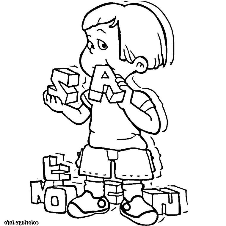 enfant croque lettres alphabet coloriage dessin 7014