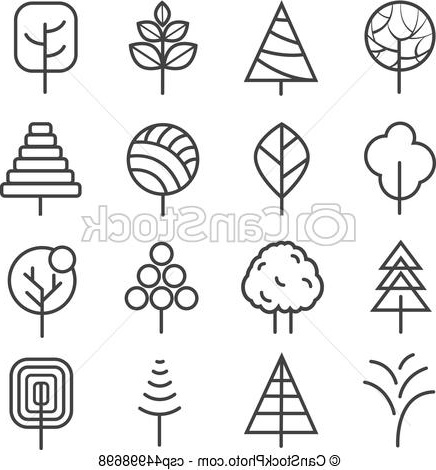usines icônes simple arbres nature