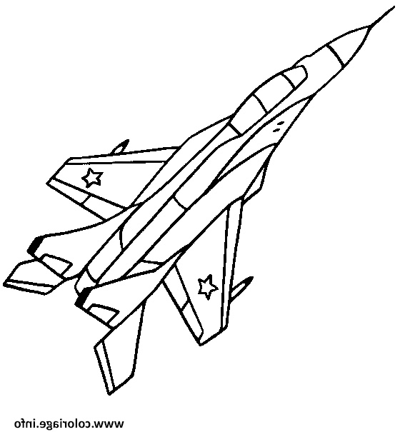 avion de chasse 22 coloriage dessin