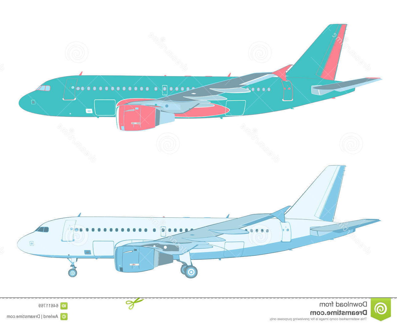 illustration stock dirigez le dessin d une avion de ligne sur le fond blanc image