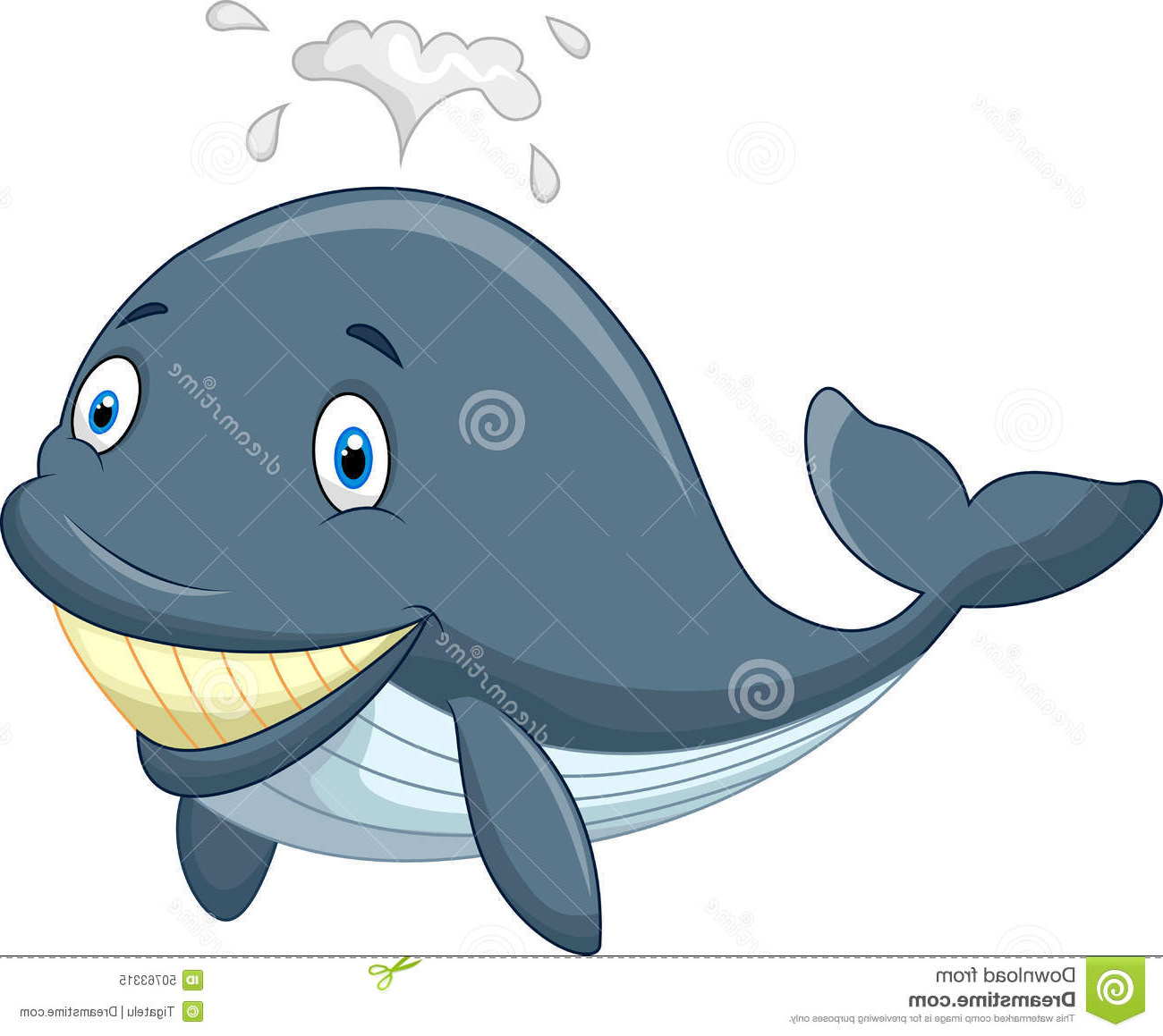 illustration stock baleine mignonne de dessin animé image