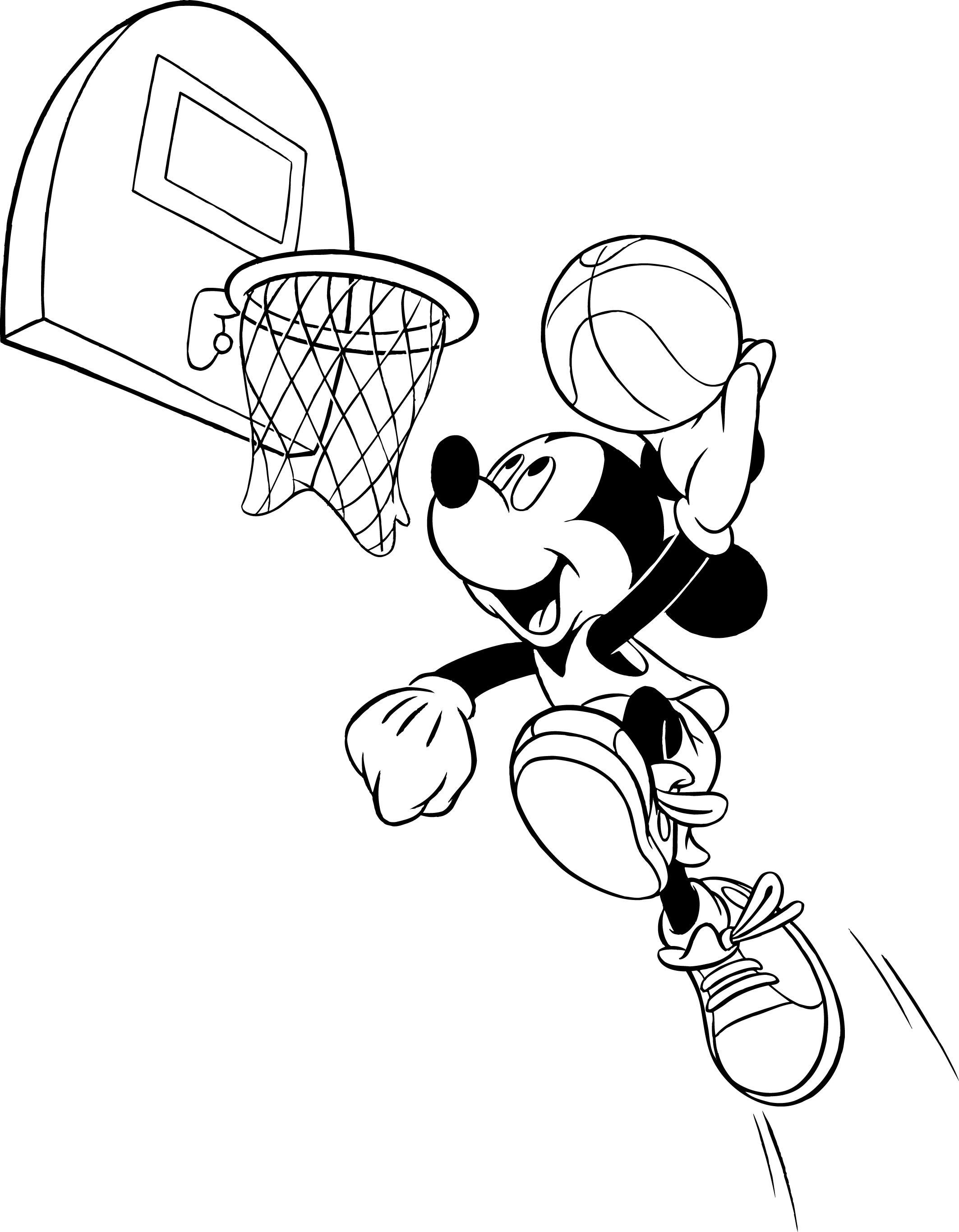 mickey joue au basket