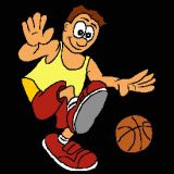 dessin ballon basket basketteur sport