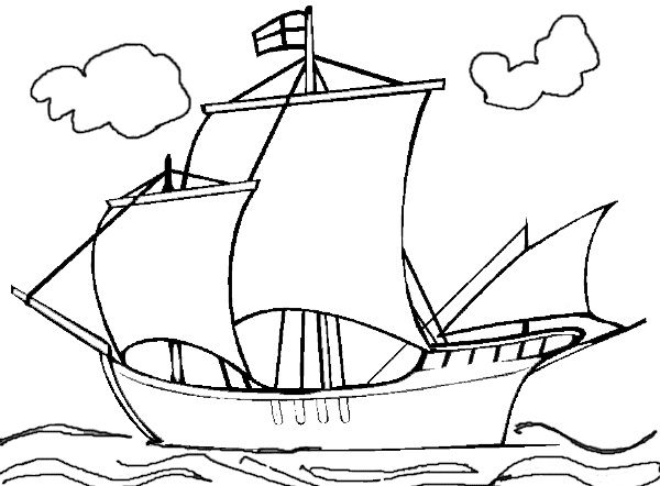 dessin bateau pirate grand format