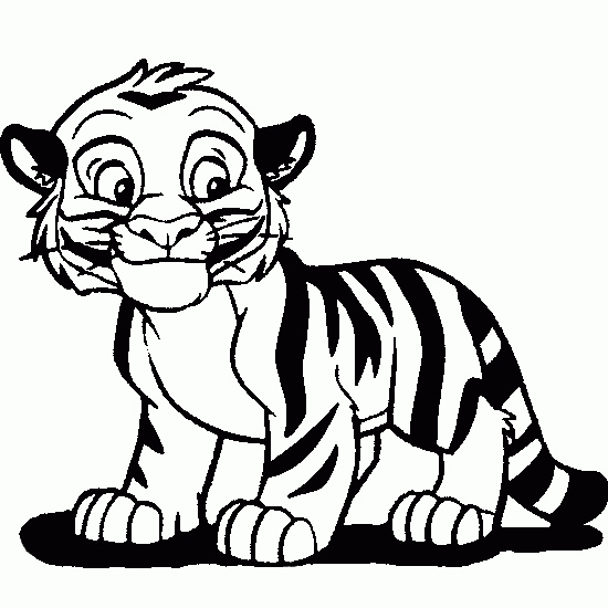 coloriage tigre dessin animaux colorier