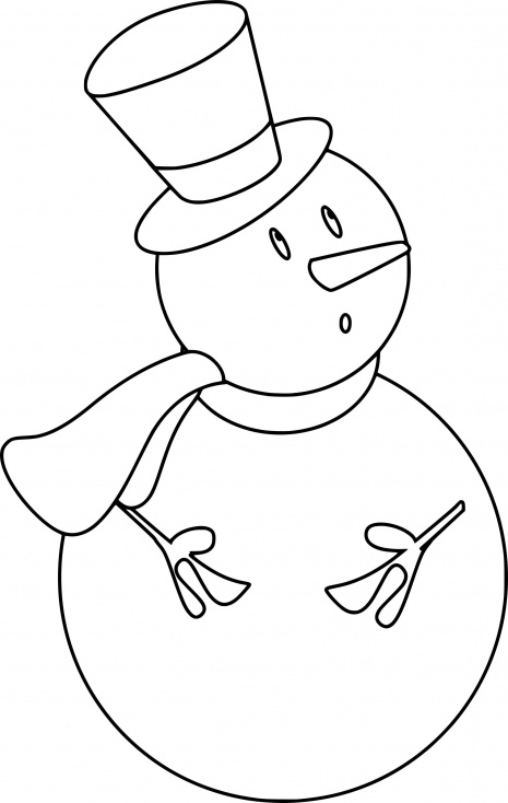 bonhomme de neige facile dessin