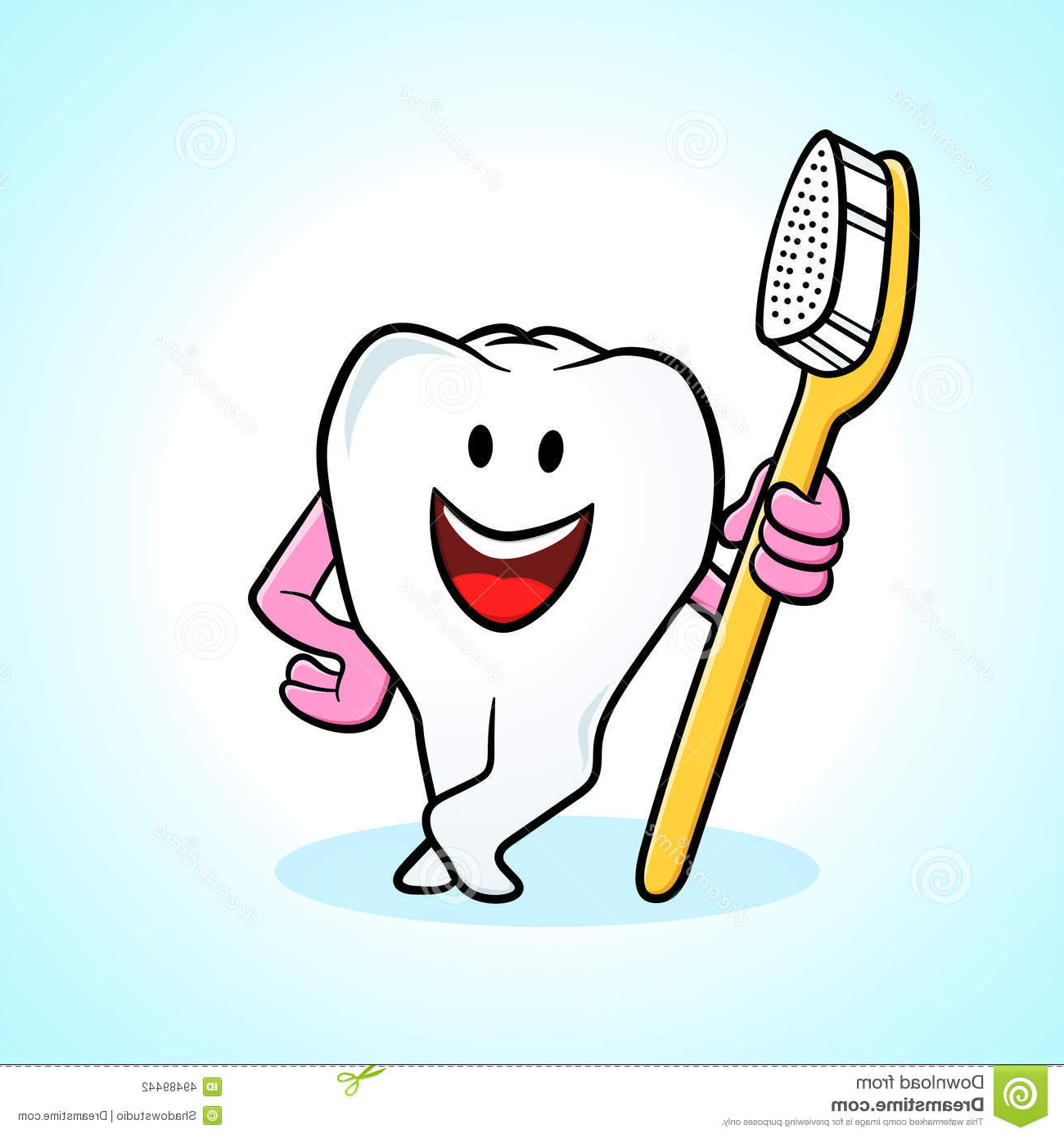 illustration stock dent et brosse dents de dessin anim image