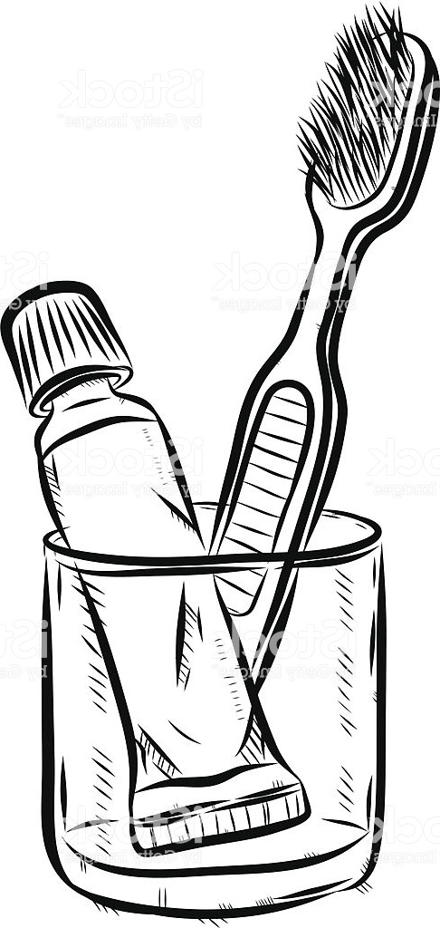 brosse à dents et dentifrice dessin animé gm