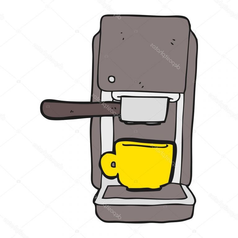 Dessin Cafetière Cool Photographie Cafetière Espresso Dessin Animé — Image Vectorielle