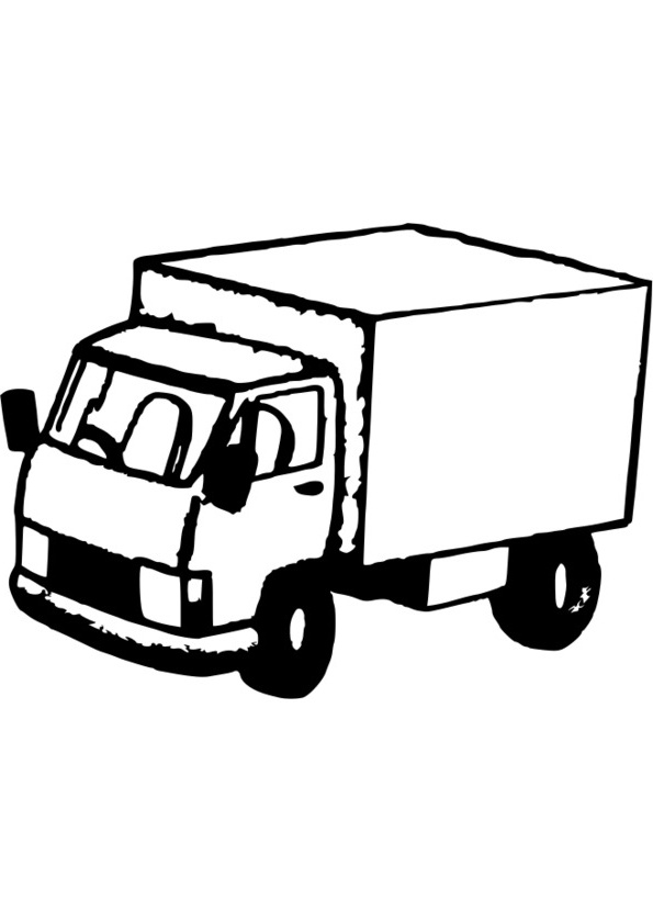 coloriage camion transport bois