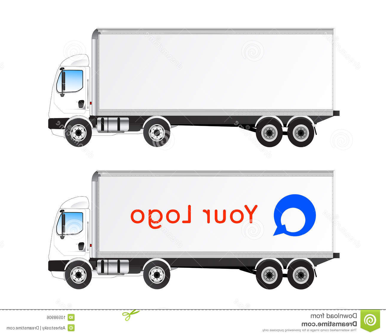 image libre de droits blanc d isolement par profil de camion de vecteur image