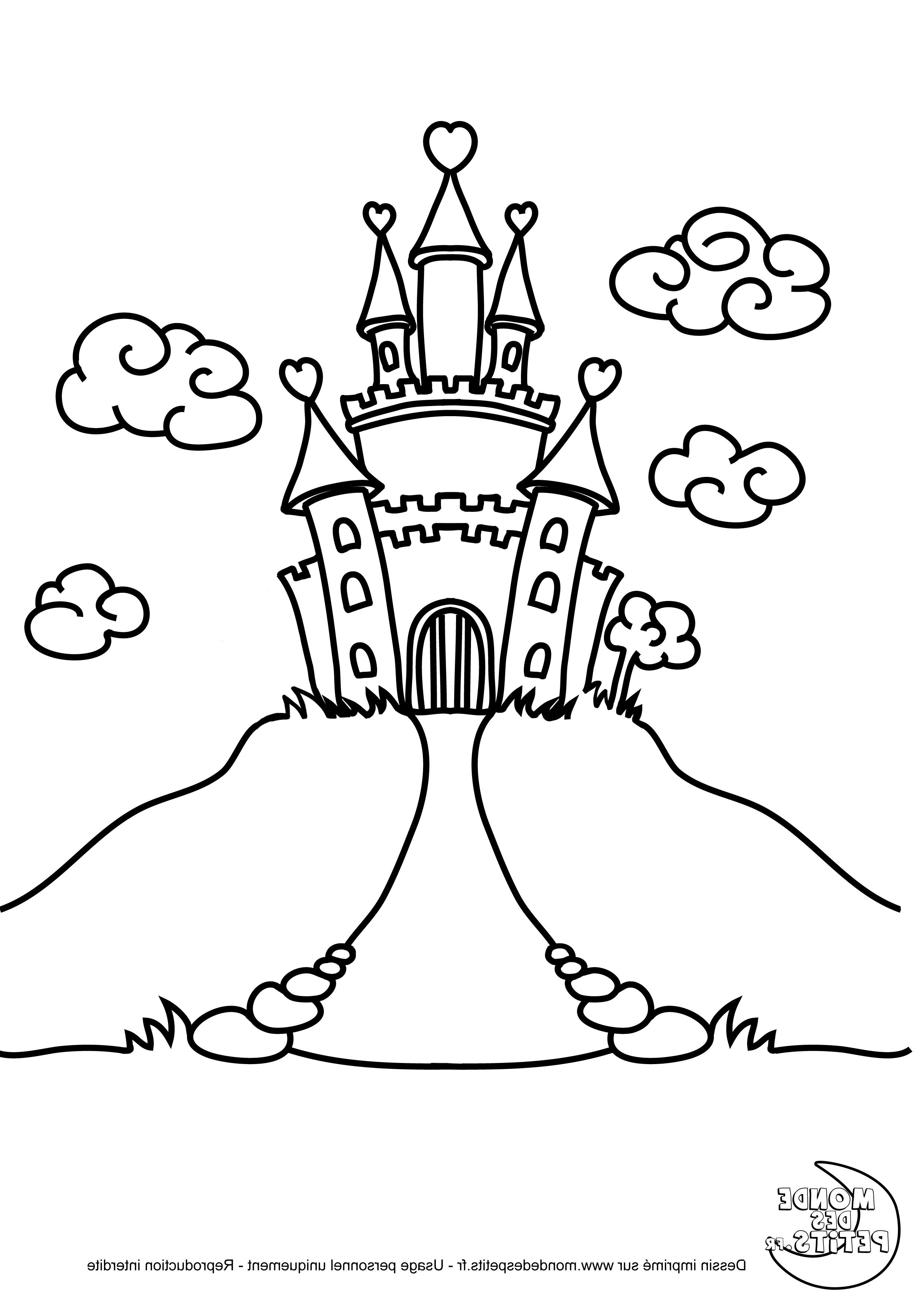 coloriage chateau princesse colouring rapunzel princess castle tout chateau princesse dessin