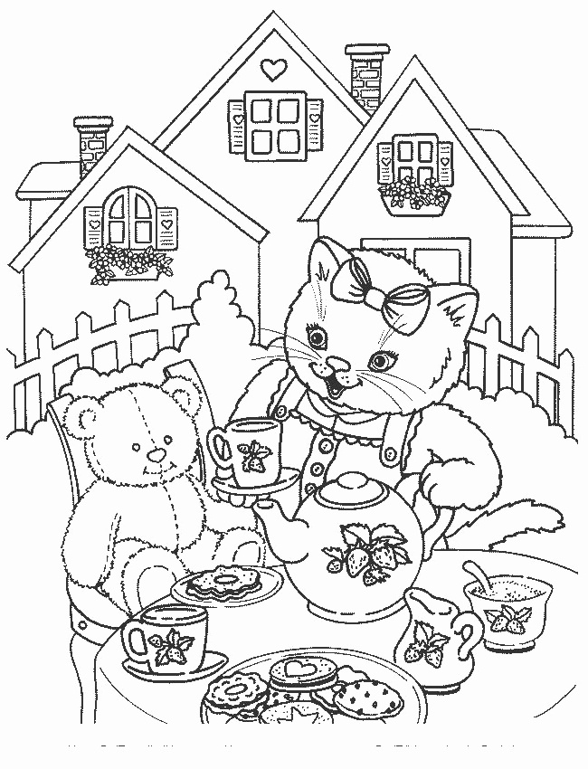 chatte coloriage