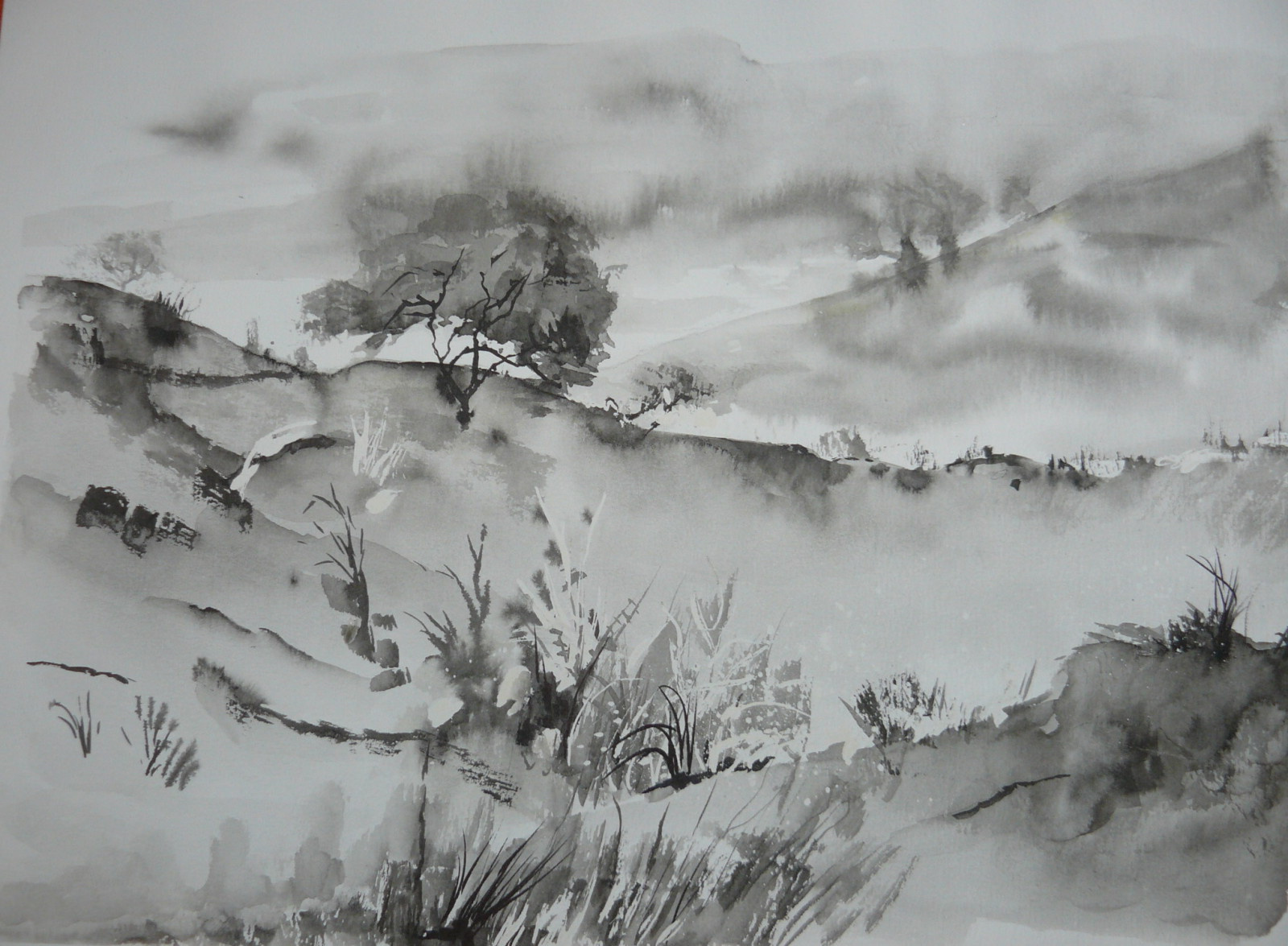 dessin paysage chinois 2