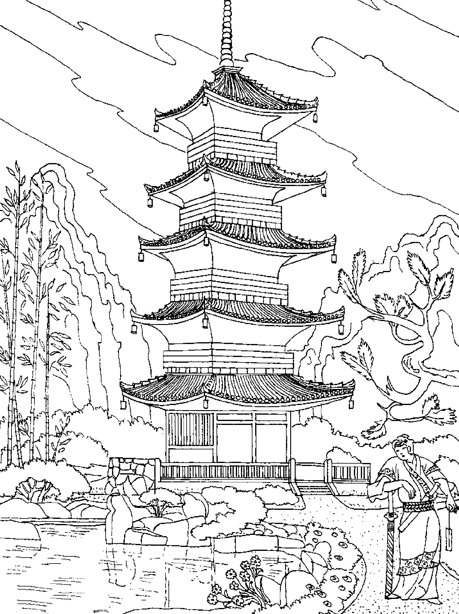 image=chine asie coloriage adullte temple chinois 2