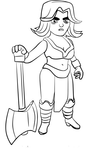coloriage valkyrie clash of clans
