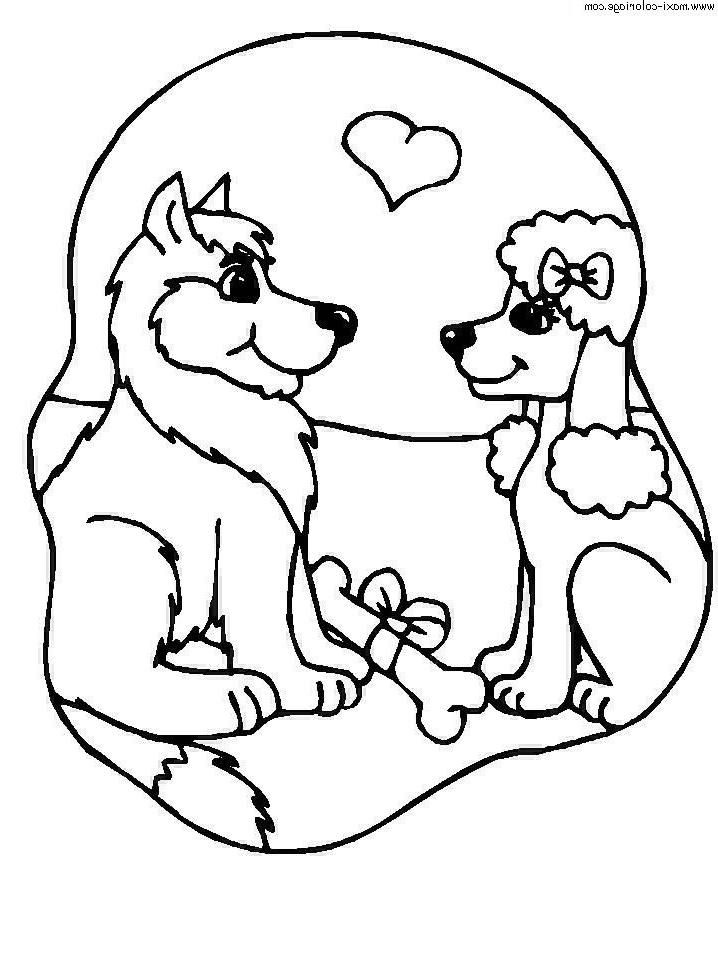 dessin de chien mignon a colorier et a imprimer