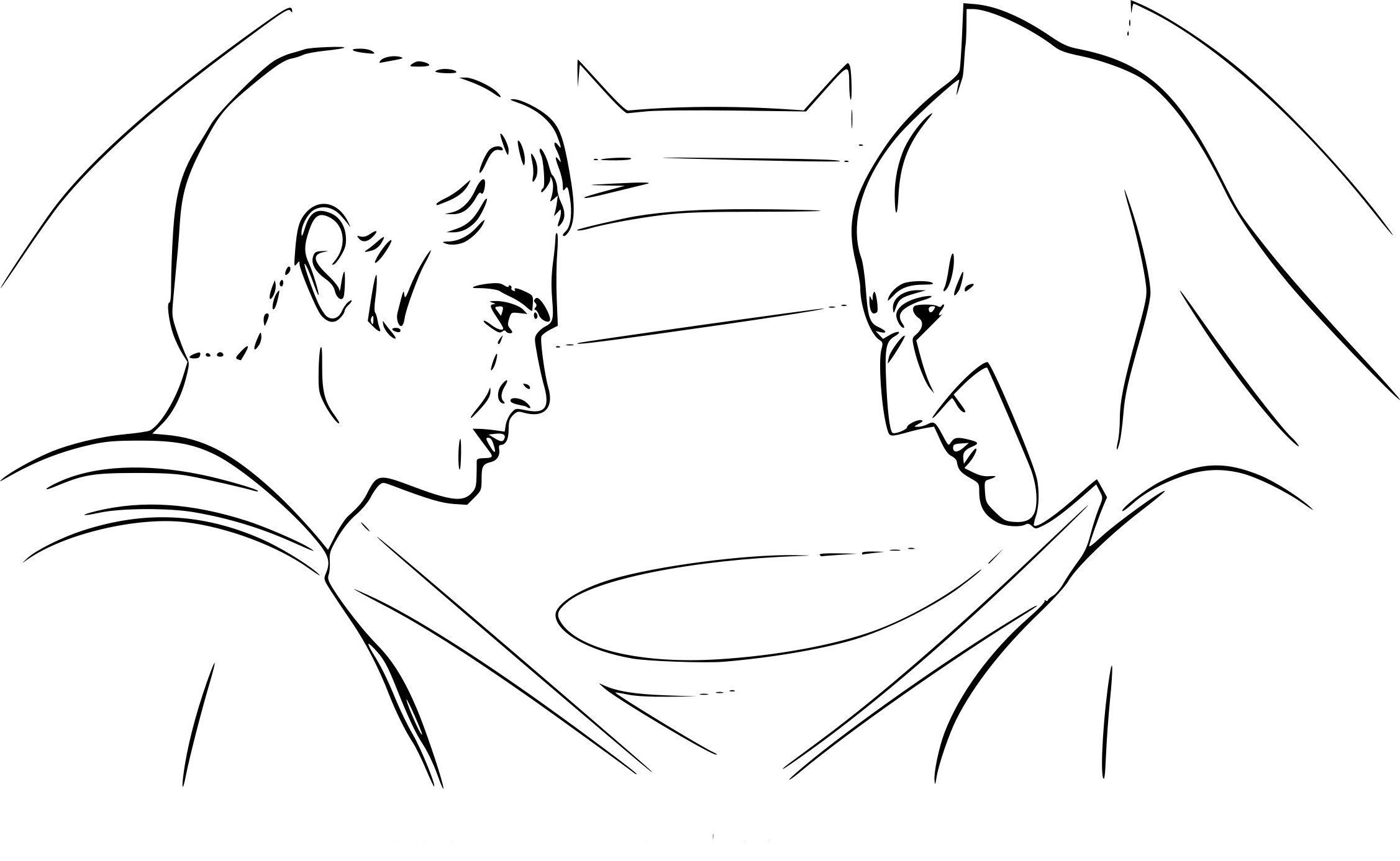 coloriage batman vs superman