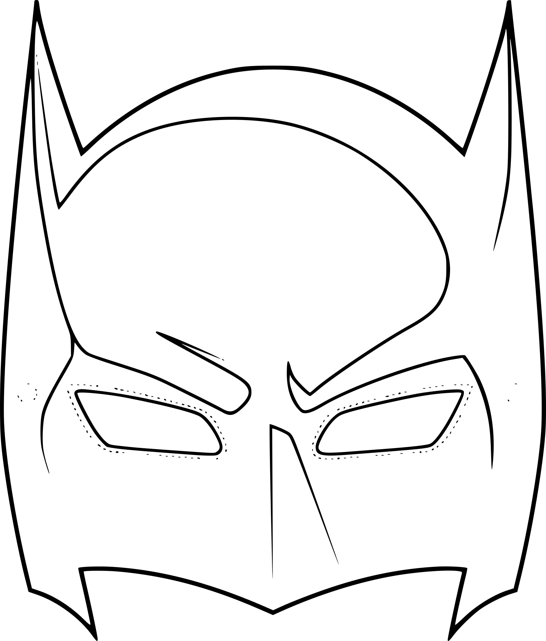 coloriage du masque de batman