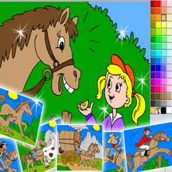 coloriage cheval
